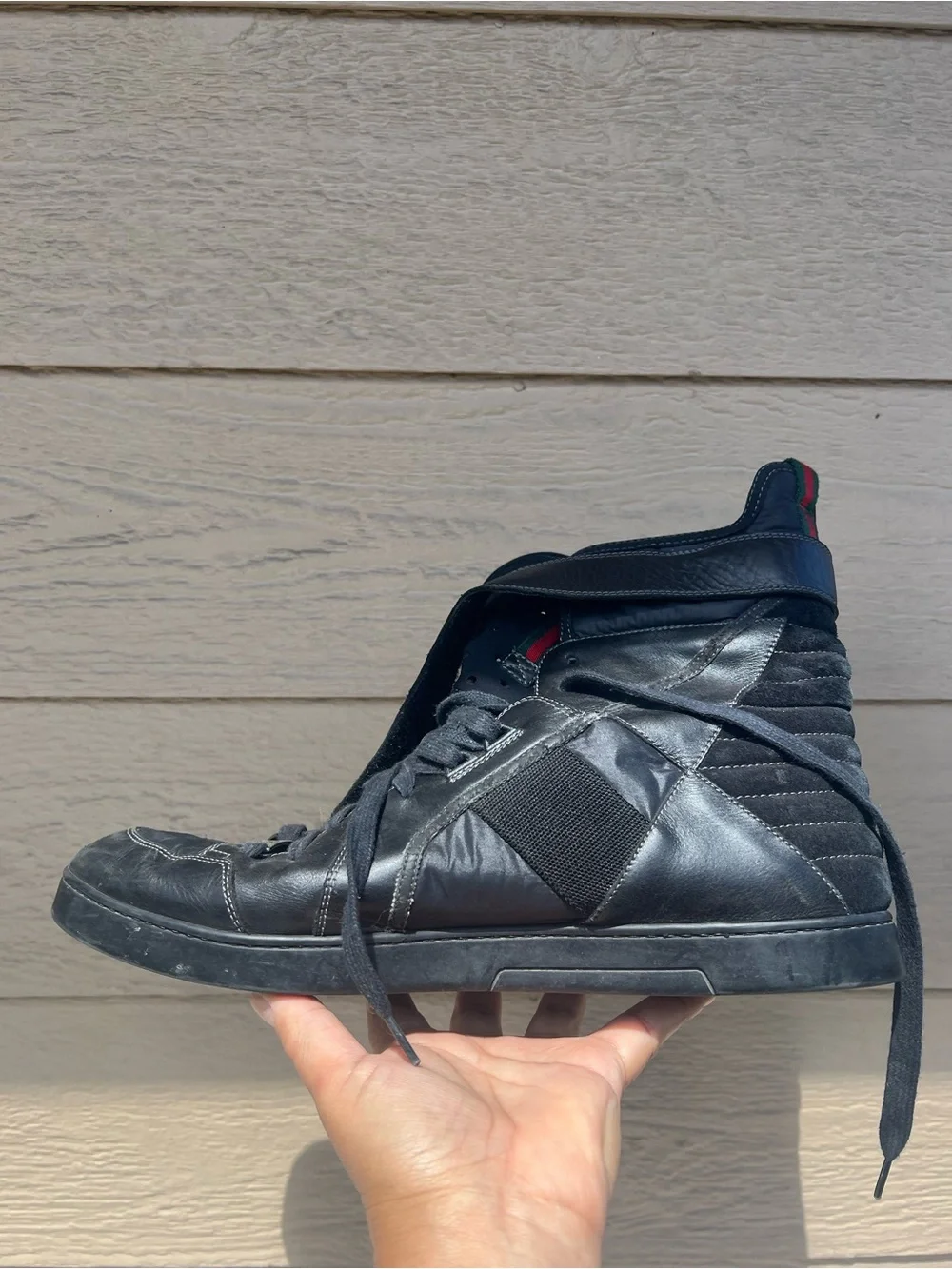 Men's GUCCI Black High-Top Fashion Sneakers